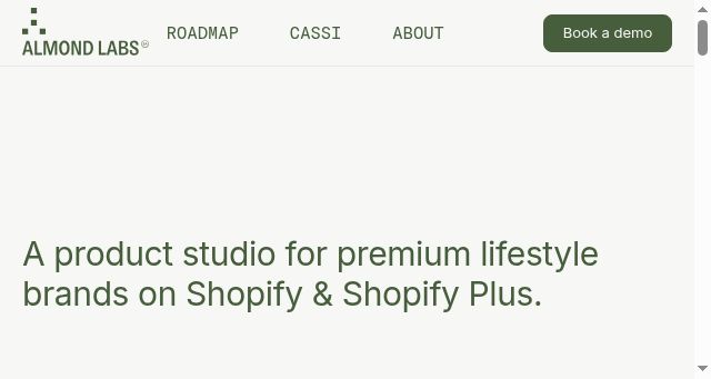 Screenshot of almondlabs.studio