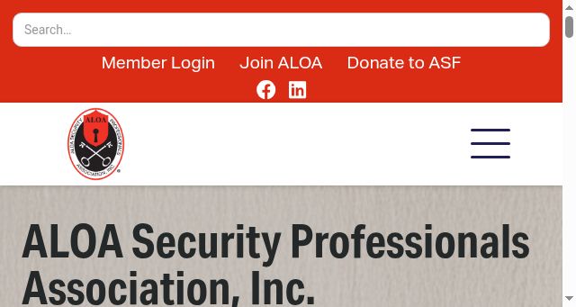 Screenshot of aloa.org
