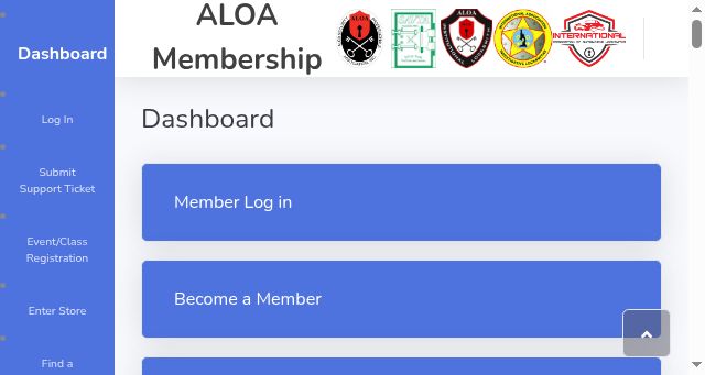 Screenshot of aloamembers.org