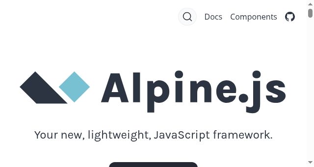 Screenshot of alpinejs.dev