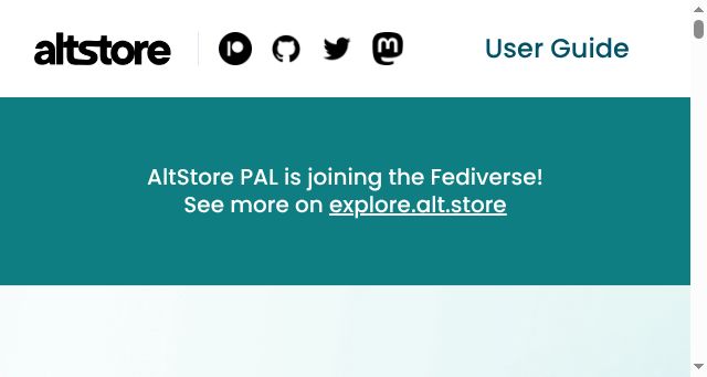 Screenshot of altstore.io