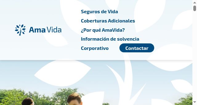 Screenshot of amavidaseguros.com