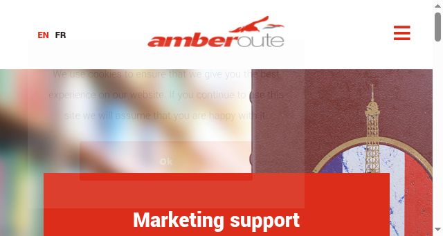 Screenshot of amberroute.eu