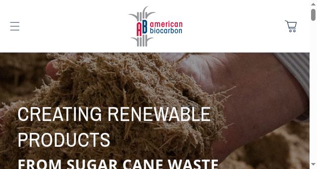 Screenshot of americanbiocarbon.com