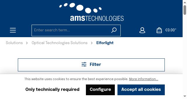 Screenshot of amstechnologies.com