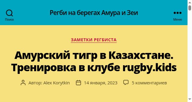 Screenshot of amurrugby.com