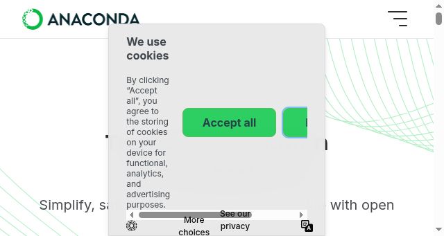Screenshot of anaconda.com