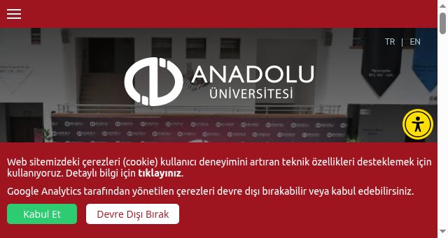 Screenshot of anadolu.edu.tr
