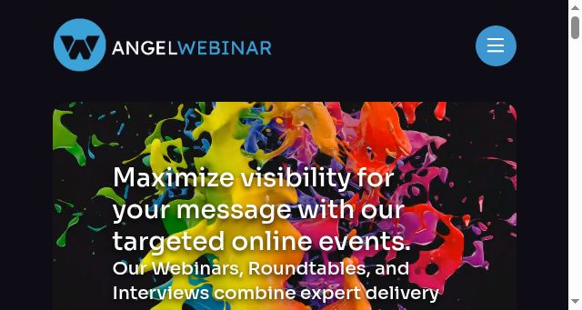 Screenshot of angelwebinar.co.uk