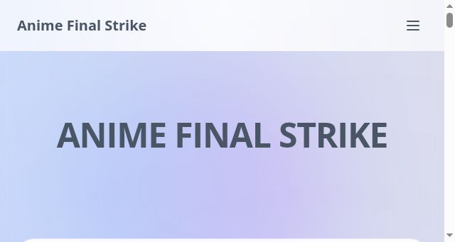Screenshot of animefinalstrike.net