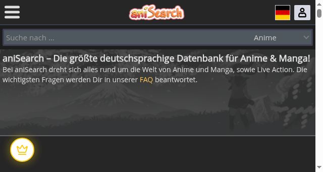 Screenshot of anisearch.de