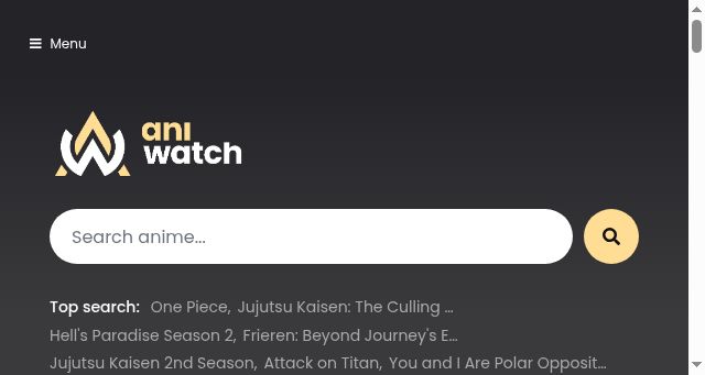 Screenshot of aniwatchtv.to