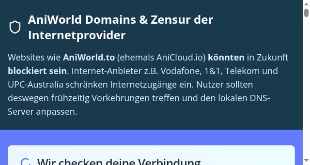 Screenshot of aniworld.domains
