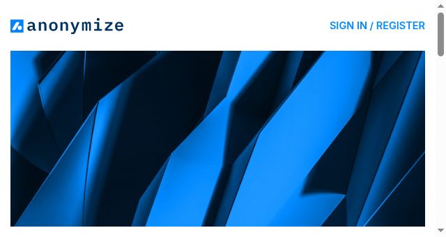 Screenshot of anonymize.com