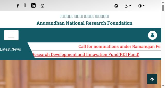 Screenshot of anrfonline.in