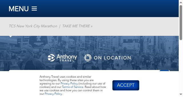 Screenshot of anthonytravel.com