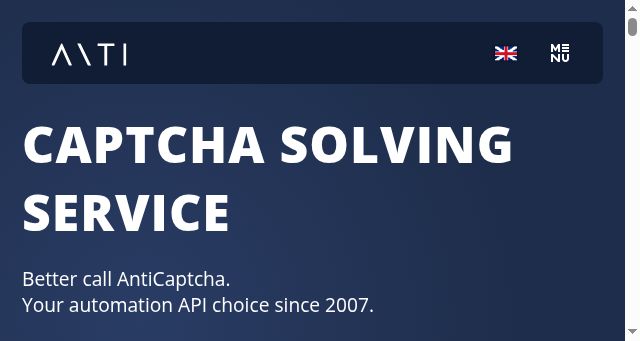 Screenshot of anti-captcha.com