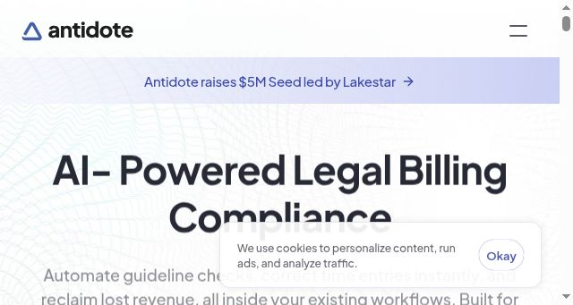 Screenshot of antidotelegal.com