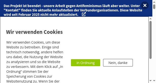 Screenshot of antifeminismus-begegnen.de