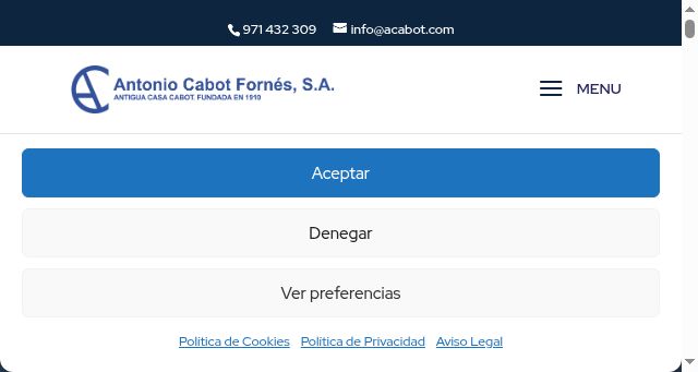 Screenshot of antoniocabotfornes.com
