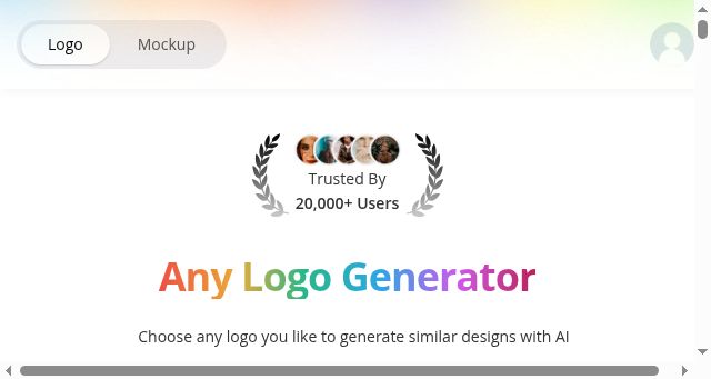 Screenshot of anylogo.ai