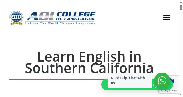 Screenshot of aoicollege.edu