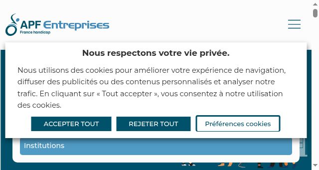 Screenshot of apf-entreprises.fr