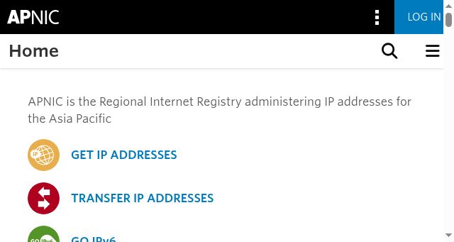 Screenshot of apnic.net