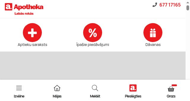 Screenshot of apotheka.lv