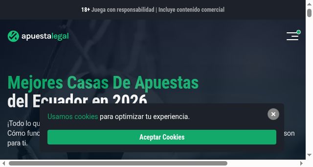 Screenshot of apuestalegal.ec