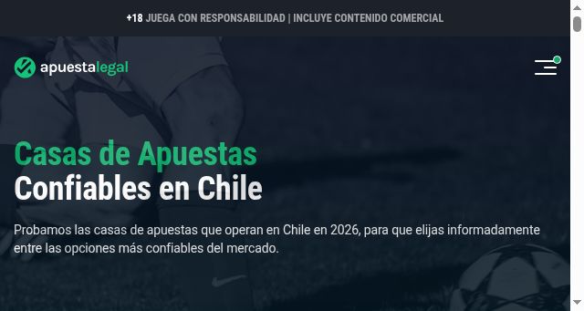 Screenshot of apuestalegalchile.com