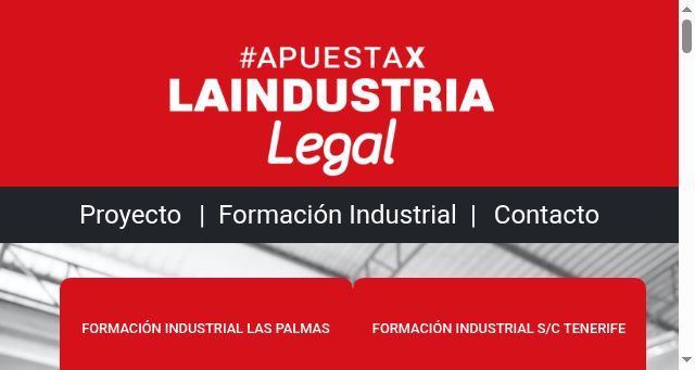 Screenshot of apuestaxlaindustrialegal.es