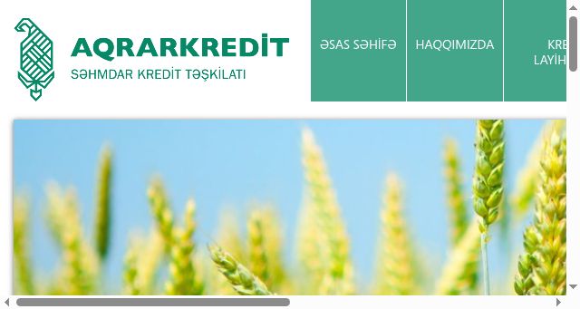 Screenshot of aqrarkredit.az