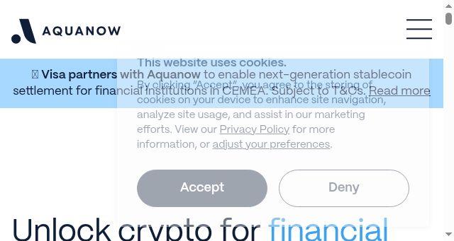 Screenshot of aquanow.com