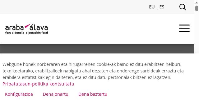 Screenshot of araba.eus