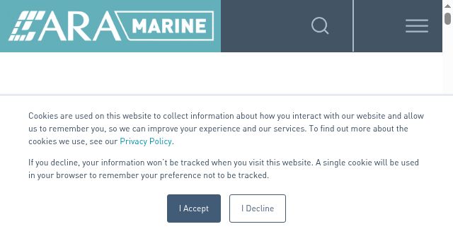 Screenshot of aramarine.com.au