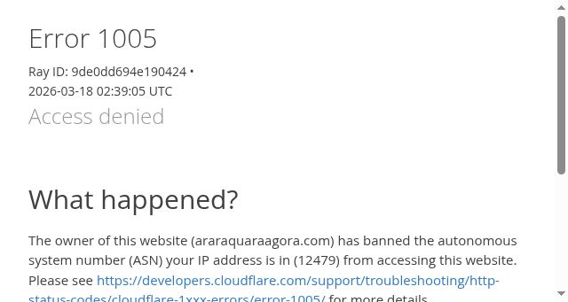 Screenshot of araraquaraagora.com