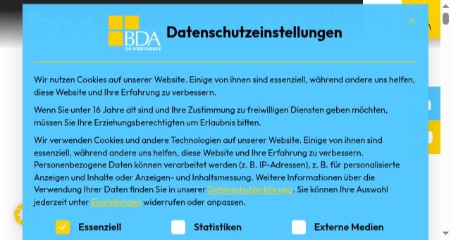 Screenshot of arbeitgeber.de