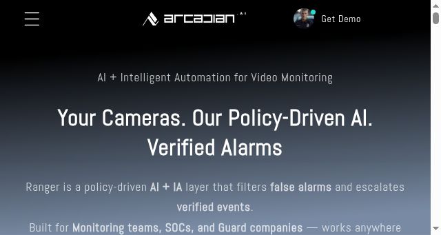 Screenshot of arcadian.ai