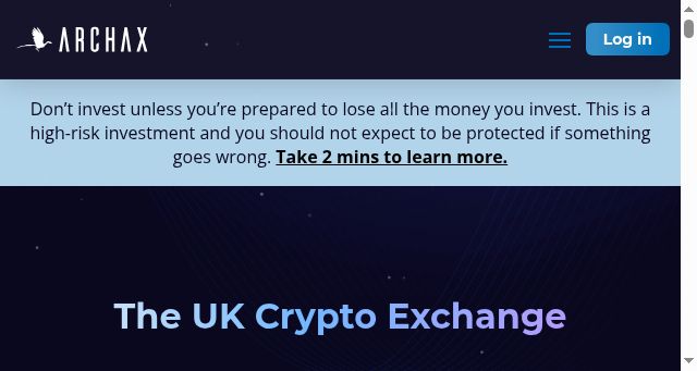 Screenshot of archax.com