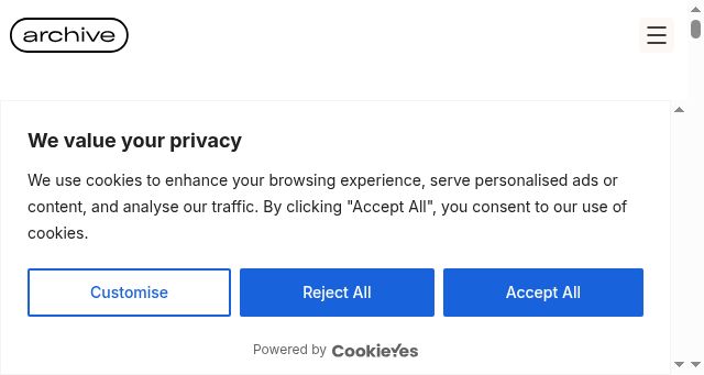Screenshot of archive.com