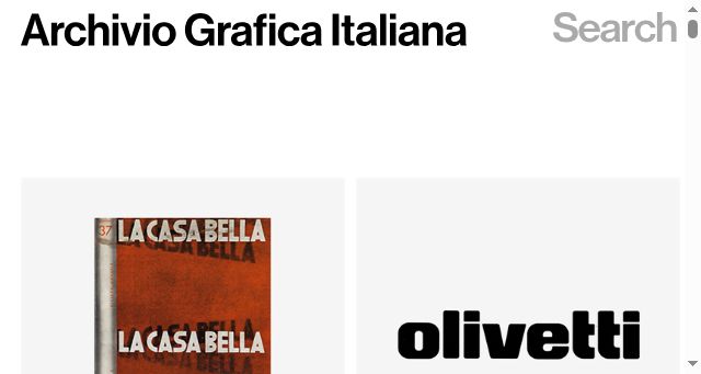 Screenshot of archiviograficaitaliana.com