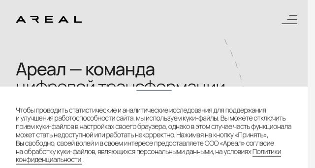 Screenshot of areal.dev