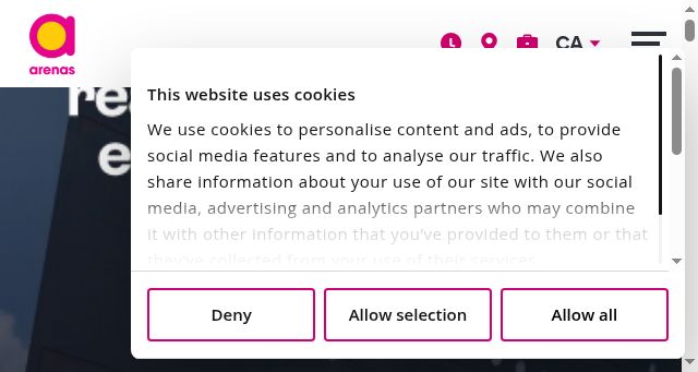 Screenshot of arenasdebarcelona.com