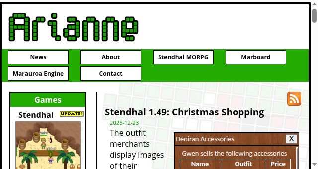 Screenshot of arianne-project.org