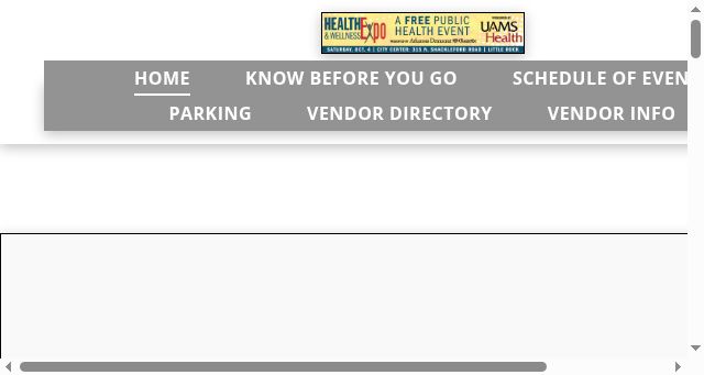 Screenshot of arkansashealthandwellnessexpo.com