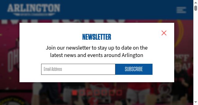 Screenshot of arlingtonsportscommission.org