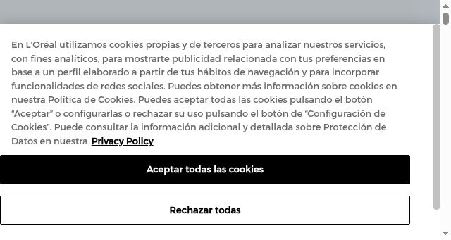 Screenshot of armanibeauty.com