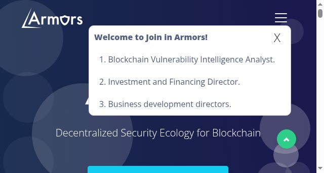 Screenshot of armors.io