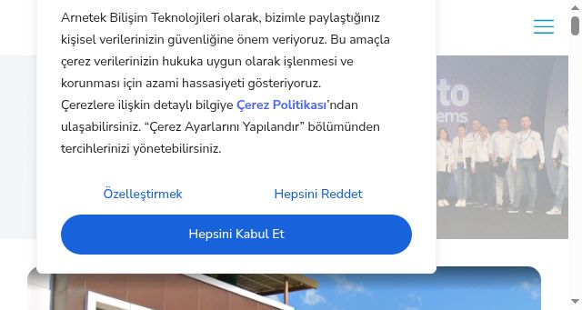 Screenshot of arnetek.com